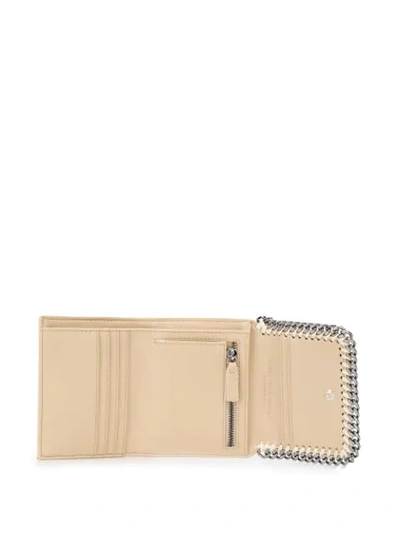 Shop Stella Mccartney Falabella Tri-fold Wallet In Gold