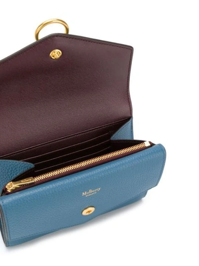 Shop Mulberry Medium Harlow Wallet In Blue