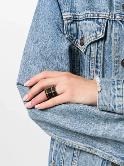 Shop Off-white Hex Nuts Ring In Black