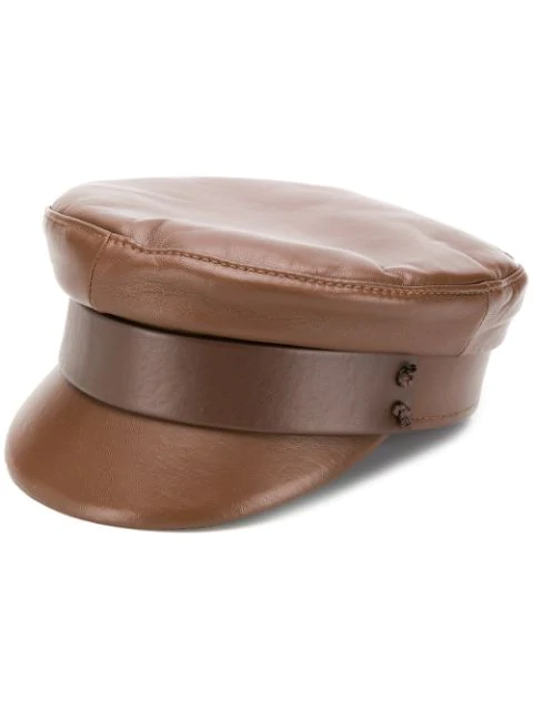 brown baker boy hat