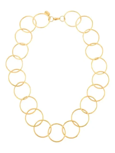 Shop Liya Hoop Chain Necklace In Gold