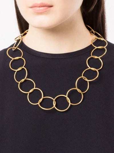 Shop Liya Hoop Chain Necklace In Gold
