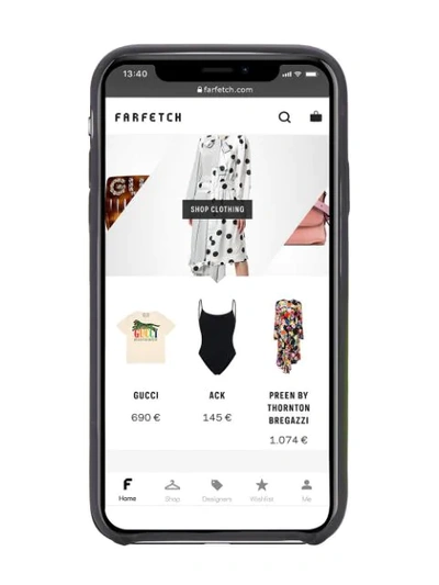 Shop Off-white Floral Print Iphone X Case In Black