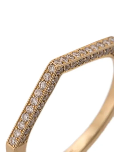 Shop Azlee 18kt Yellow Gold Celestial Diamond Ring In Yg