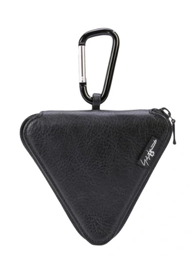 Shop Yohji Yamamoto Triangle Zip Charm In Black