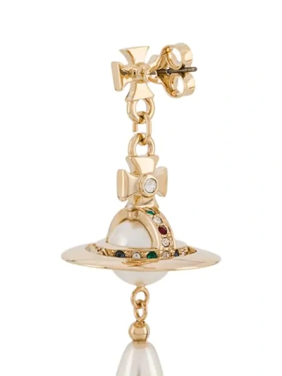 Shop Vivienne Westwood Orb Drop Earrings In Gold