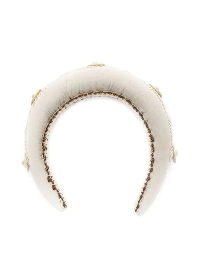 Shop Framed Flaunts Nipples Headband In Neutrals