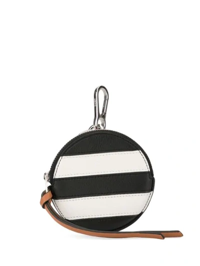 Shop Loewe Stripe Coin Pouch In White