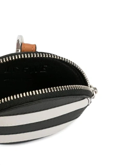 Shop Loewe Stripe Coin Pouch In White