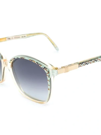 Pre-owned Saint Laurent 1970s Square Sunglasses In Gold