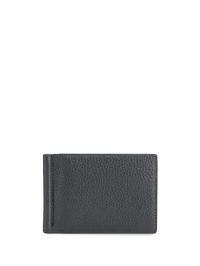 Shop Thom Browne Pebbled Money-clip Wallet In Grey