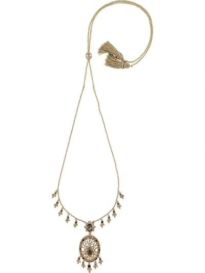 Shop Marchesa Notte Sweet Soiree Pendant Necklace In Gold