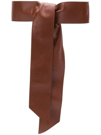 Shop Orciani Tie-waist Belt In Brown