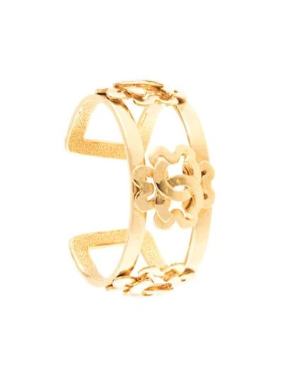 Pre-owned Chanel Cc Logos Bangle In Gold
