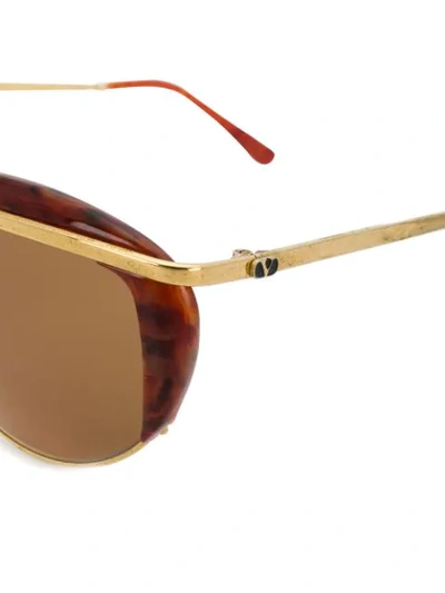 Pre-owned Valentino 1990's Tortoiseshell Details Tinted Sunglasses In Brown