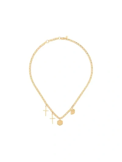 Shop Maria Black Stories Necklace In Gold