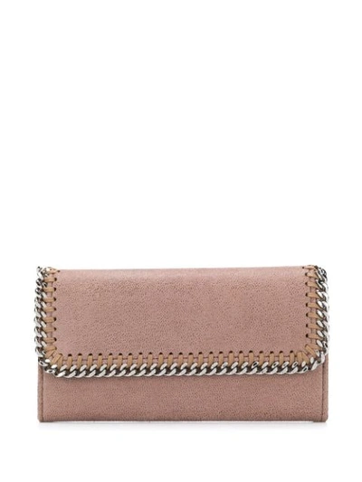 Shop Stella Mccartney Falabella Continental Wallet In Brown