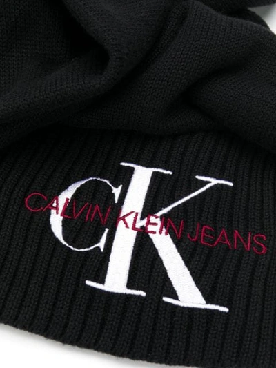 Shop Calvin Klein Schal Mit Logo In Black