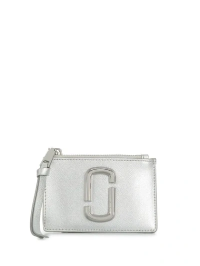 Shop Marc Jacobs Top Zip Multi Wallet In Silver
