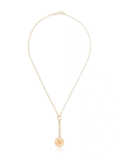 Shop Foundrae 18kt Yellow Gold Wholeness Baby Medallion Belcher Chain In Metallic