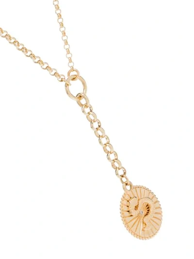Shop Foundrae 18kt Yellow Gold Wholeness Baby Medallion Belcher Chain In Metallic