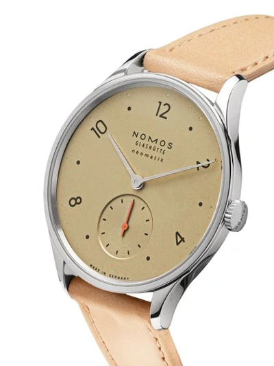 Shop Nomos Minimatik Champagne 35.5mm In Champagne Gold