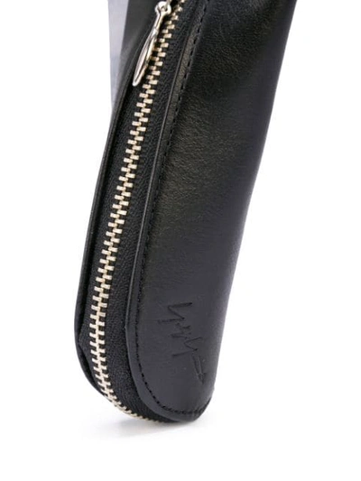 Shop Yohji Yamamoto Zipped Key Case Charm In Black