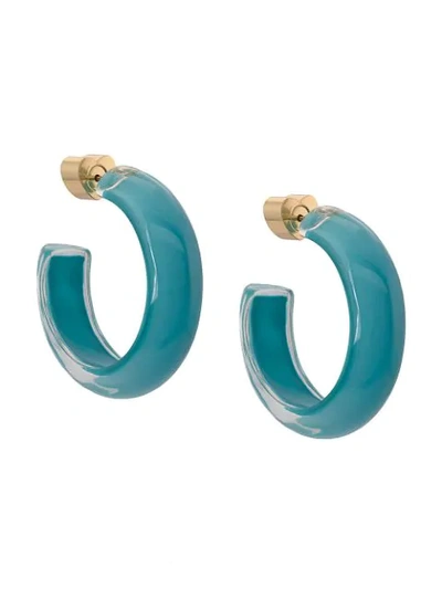 Shop Alison Lou Small Loucite Jelly Hoops In Blue