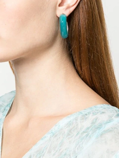 Shop Alison Lou Small Loucite Jelly Hoops In Blue