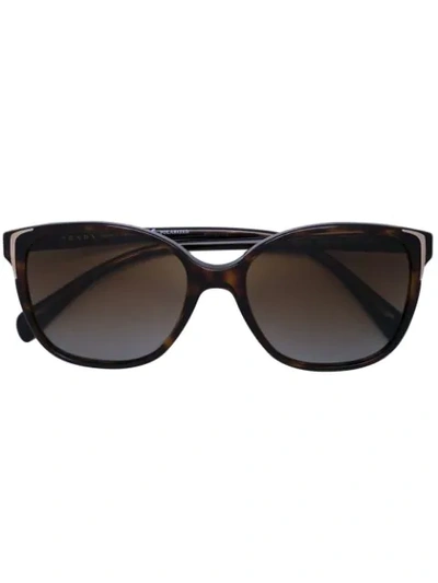 Shop Prada Eyewear Square Frame Sunglasses - Black