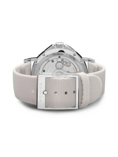 Shop Nomos Ahoi Neomatik 36.3mm In White, Silver-plated