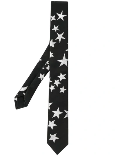 Shop P.a.r.o.s.h Adjustable Star-print Tie In Black