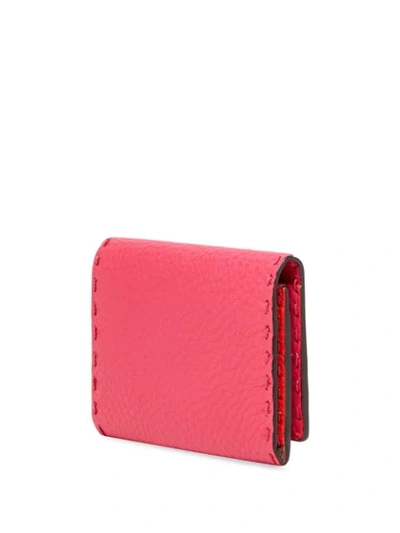 Shop Fendi Selleria Cardholder In F1892-fuchsia +poppy +soft