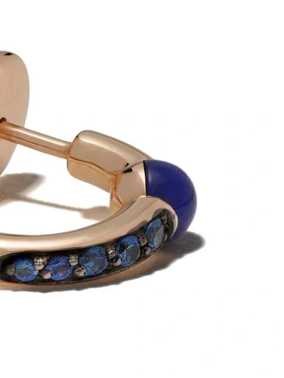 Shop Pomellato 18kt Rose Gold M'ama Non M'ama Sapphire And Lapis Lazuli Earrings In Blue