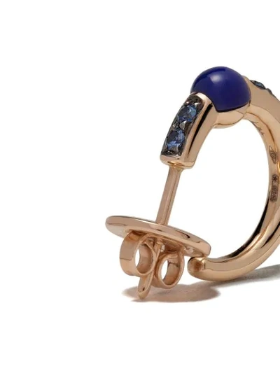 Shop Pomellato 18kt Rose Gold M'ama Non M'ama Sapphire And Lapis Lazuli Earrings In Blue