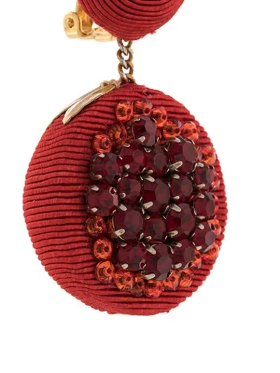 Shop Rebecca De Ravenel Swarovski Drop Earrings In Red