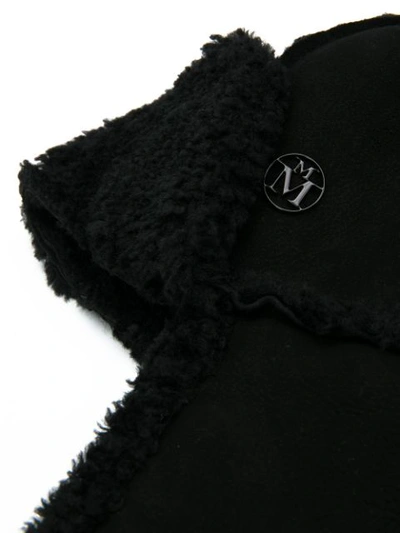 Shop Maison Michel Shearling-lined Hat In Black