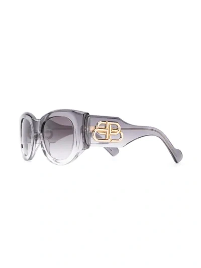 Shop Balenciaga Paris Cat Eye-frame Sunglasses In Grey