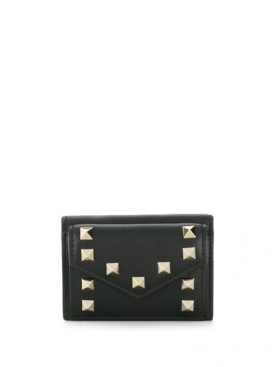 Shop Valentino Rockstud Wallet In Black