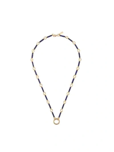 Shop Foundrae 18kt Gold Lapis Lazuli Element Stone Chain Necklace