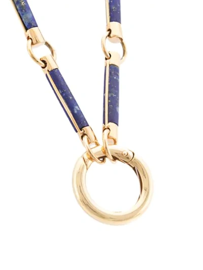 Shop Foundrae 18kt Gold Lapis Lazuli Element Stone Chain Necklace