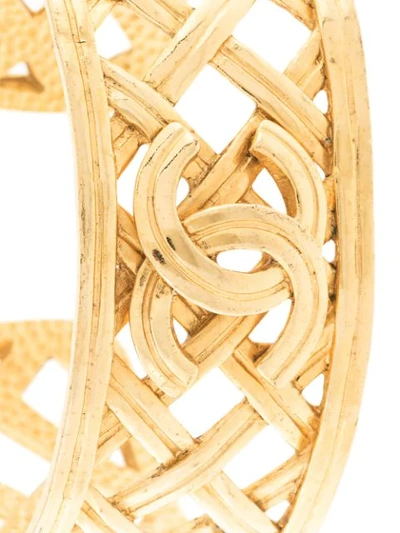 Pre-owned Chanel Cc Logos Bangle In Gold