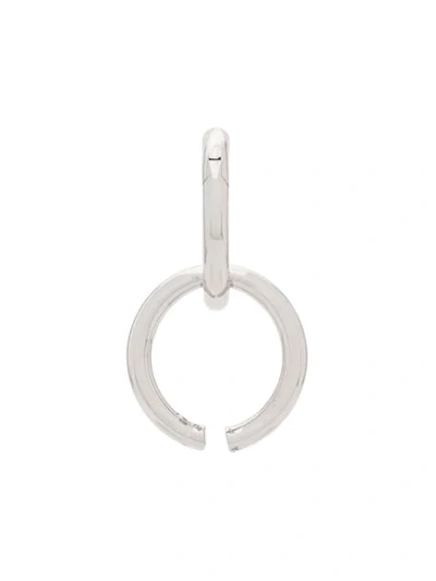 Shop Alan Crocetti Loop Hole Earrings In Silver