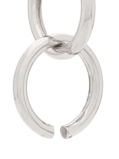 Shop Alan Crocetti Loop Hole Earrings In Silver