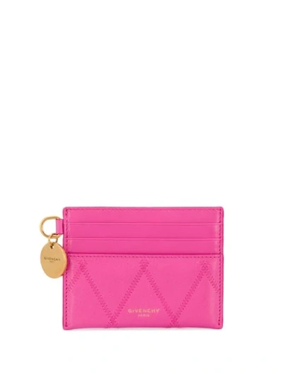Shop Givenchy Logo Embossed Cardholder In Pink