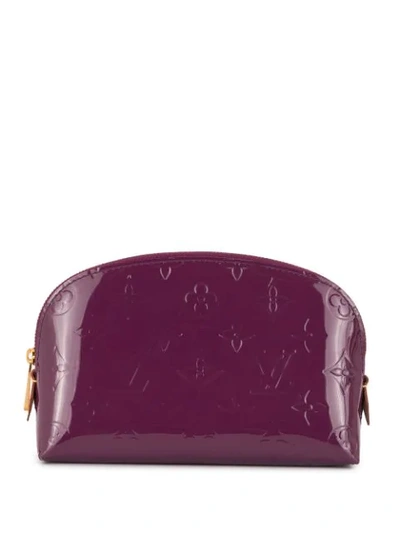 Pre-owned Louis Vuitton  Varnished Monogram Makeup Bag In Purple