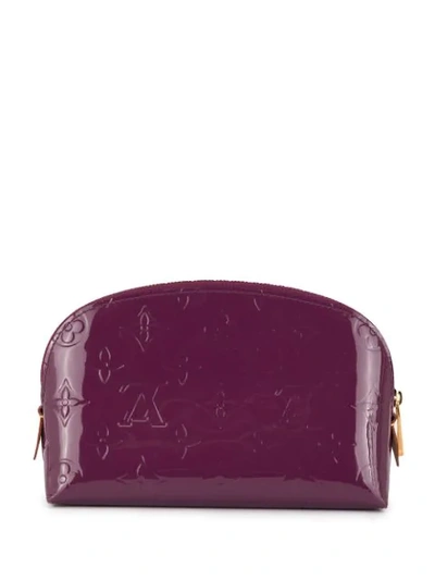 Pre-owned Louis Vuitton  Varnished Monogram Makeup Bag In Purple