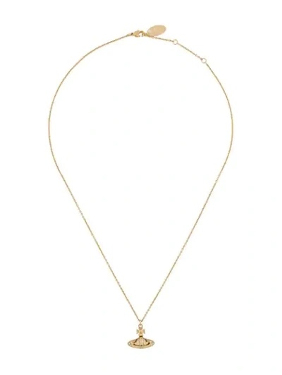 Shop Vivienne Westwood Orb Pendant Necklace In Gold