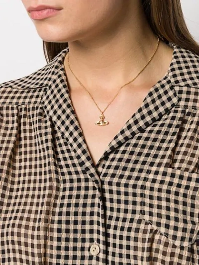 Shop Vivienne Westwood Orb Pendant Necklace In Gold