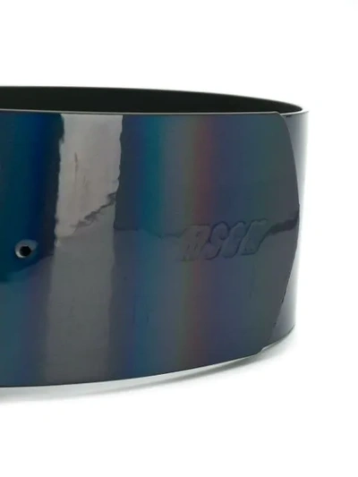 Shop Msgm Iridescent Belt In Black